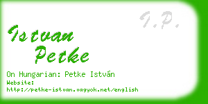 istvan petke business card